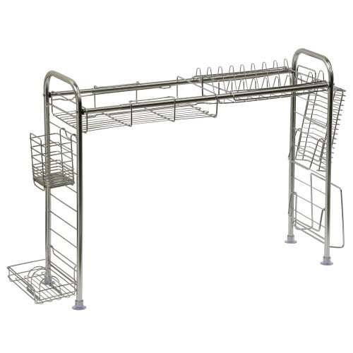 Bestco ND-9122 Stainless Steel Over-the-Sink Extendable Dish Drainer, 7-Piece Set