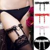 European and American Sex Fun Peach Heart Love Garter Belt Nightclub Bar Leather Rivet Leg Circumference Garter Clip