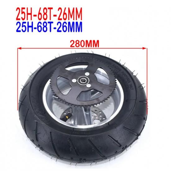 110/50-6.5 Rear Wheel Pocket Bike Good Quality Tyre With Tube Brake Disc Plate # T8F-54T Sprocket For 47cc 49cc Mini Motorcycle