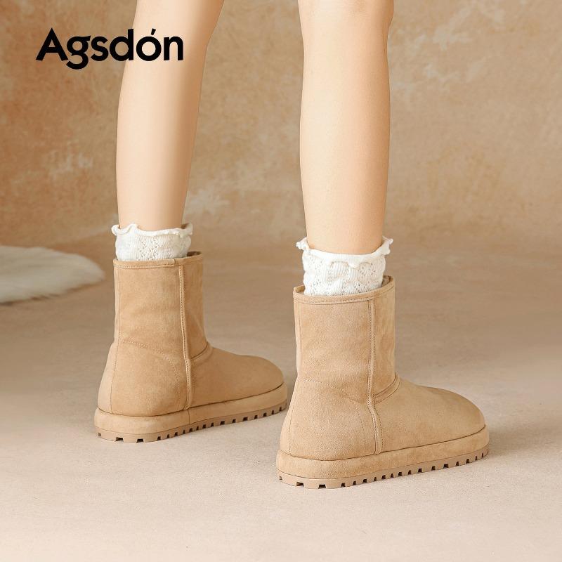 Augustine Platform Snow Boots Women's New Plush Thickened Fluffy Soft-soled Cotton Shoes Short Boots