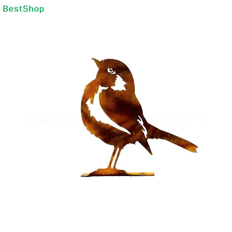 Corten Steel Robin Bird Statue - Weatherproof Rustic Metal Sculpture for Garden & Yard