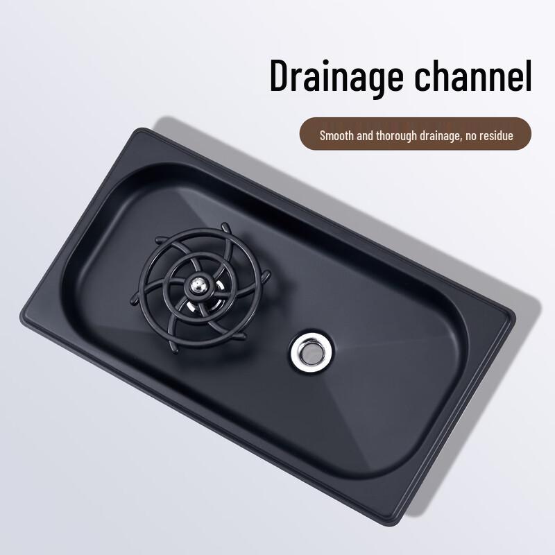 OEING Built-in Stainless Steel Sink Cup Rinser with Drain Tray