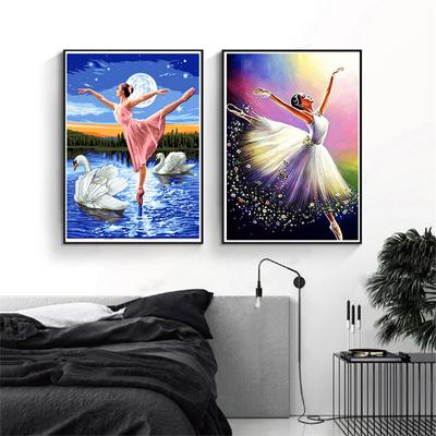 5D DIY Diamond Painting Ballet Girl Diamond Embroidery Mosaic Cross Stitch Kits Portrait Picture Dancer Home Decor Craft Gift