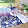 Custom Name Elsa's Magical Frost Carpet Rug Customizable Soft Washable Anti-Slip Home Living Room Sofa Mats Personalized Rug. 0909278