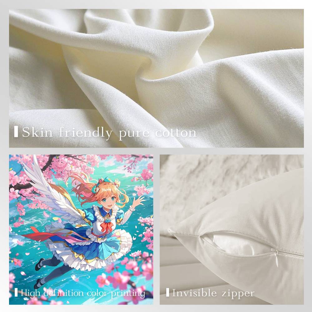 Anime Saja Boys KPopS D-Demon H-Hunters Pillow Case Pillowcase Soft Skin Friendly & Comfortable with a Hidden Zipper