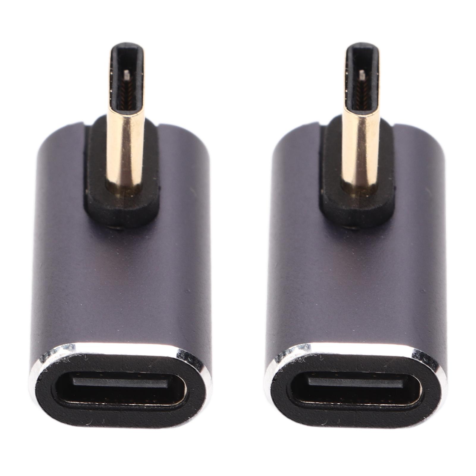 

2Pcs USB C 90 Degree Adapter Right Angle USB C Male to USB C Female Adapter Connector for Mobile Phones Notebooks