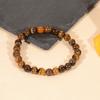 Tiger Eye Stone Bracelet Volcanic Stone Bracelet Fashionable Versatile Leather Men's Set