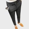 Men's Slim Fit Striped Plaid Trousers - Casual Korean Style with British Flair