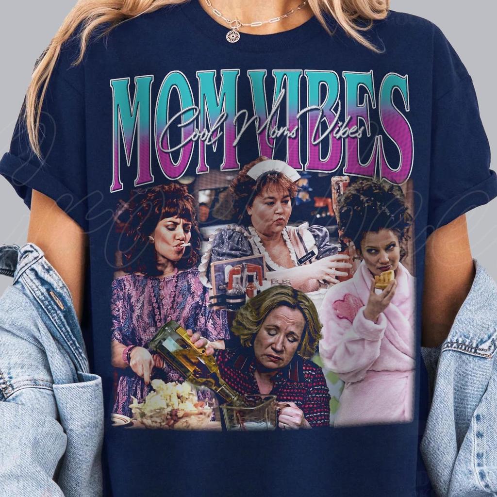 Mom Vibes 90's T Shirt, Funny Mom shirt, Cool Moms Club Shirt Design, Funny Mom Life shirt, Mother's Day Gift, Cool Mom Gifts