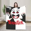 Terrifier Movie Soft Blankets  Students Plush Bedding Throws Funny Couch Chair Flannel Bedspread Sofa Bed Cover