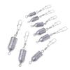 2Pcs Fishing Sinkers Weights Bullet Sinker Rolling Swivel With Interlock Snap Connector 10/15/20/25/30/40/50/60G Fishing Tackle