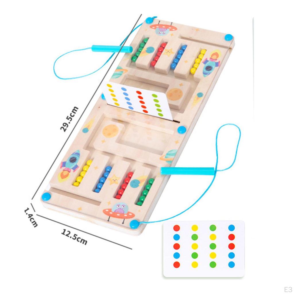 Montessori Toys Early Educational Maze Borad for Kids 1 2 3 Years Old Travel Single Player