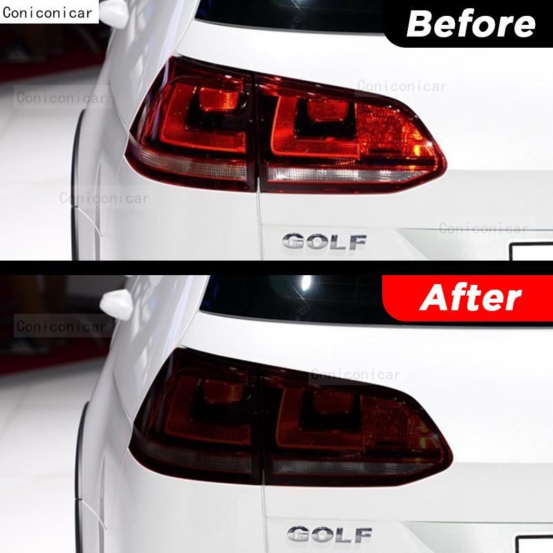 Car Headlight Tint Black Protective Film Taillight Transparent TPU Sticker For Volkswagen VW Golf 7 MK7 2014- Accessories