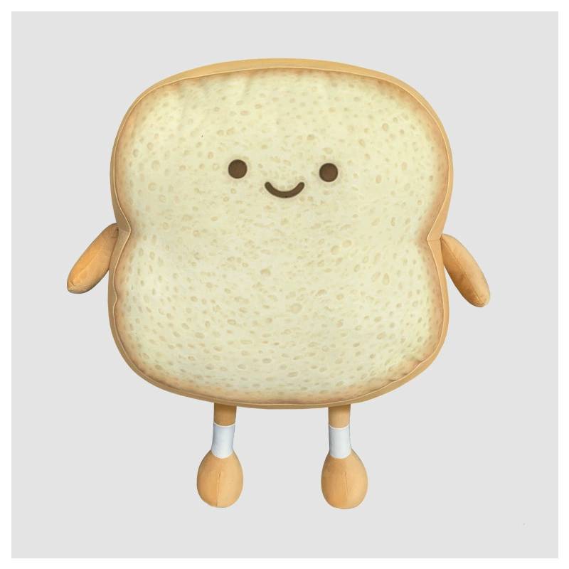 

Bread Toast Cute Plush Doll Pillow With Expression Design For Childrens Gift жёлтый