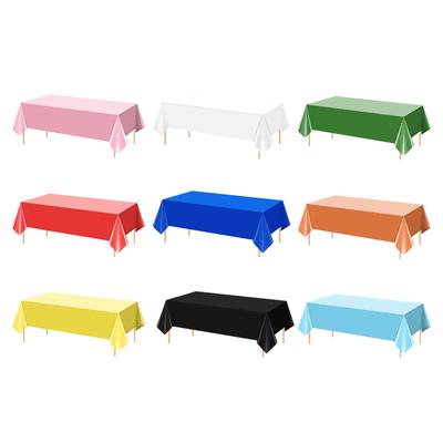 Table Cloth, Disposable Table Cloth For Retangle Table, Decorative Plastic Tablecloth For Parties, Picnics, Camping, Waterproof & Stain-Resistant