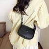 Korean Style Shoulder Bag PU Leather Crossbody Bag Fashionable Small Square Saddle Bag  Women