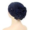 1Pc Muslim Headwear Nail Drill Fashion Pullover Cap Elasticity Women Turban Hat Chiffon Hat