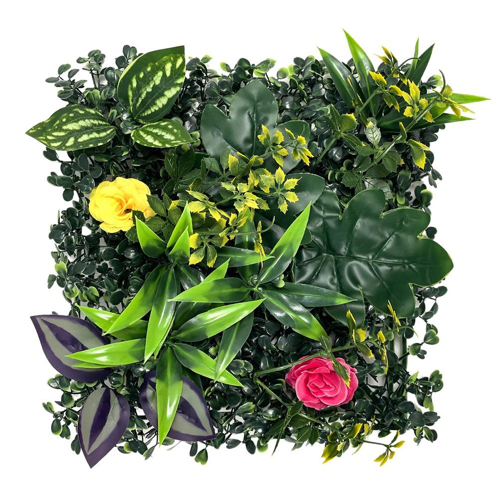 DIY Artificial Plant Wall Panel Sunflower Artificial Fern Grass  Background Wall Decoration