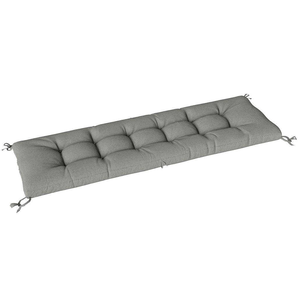Pallet Cushion, Removable Seat Cushion with Fastening Straps, Pallet Pad for Most Loungers, 198x65x13cm, Light Gray