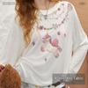 UNIFREE Sweet Unicorn Print Loose T-Shirt