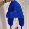 Winter Warm Knit Scarf Hat With Ear Flaps For Women