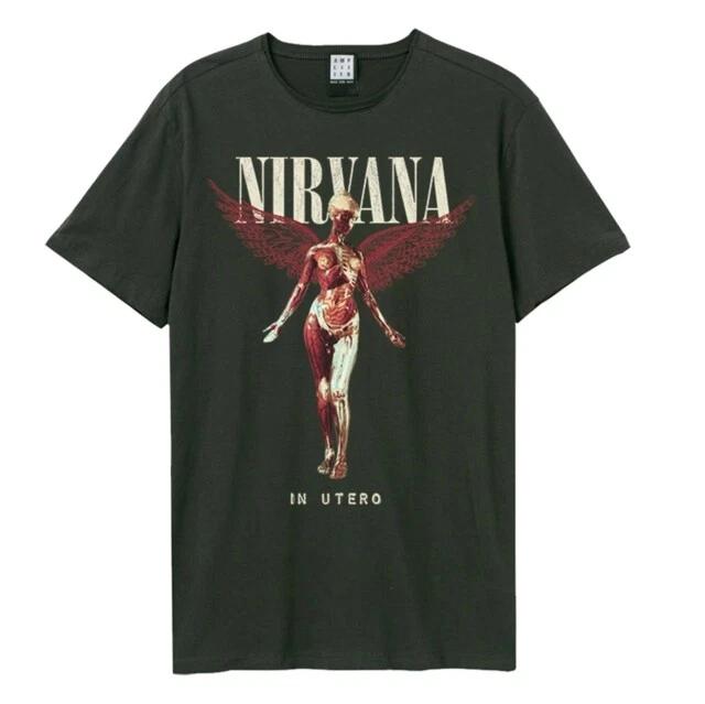 Amplified Nirvana In Utero Colour Official Merchandise 100% Cotton T-shirt Mens Tees Top New-