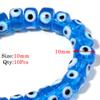 Round Lampwork Evil Eye Beads Liuli Flat Loose Fashion Jewelry For Bead Diy Handmade Bracelets Phone Charm Components