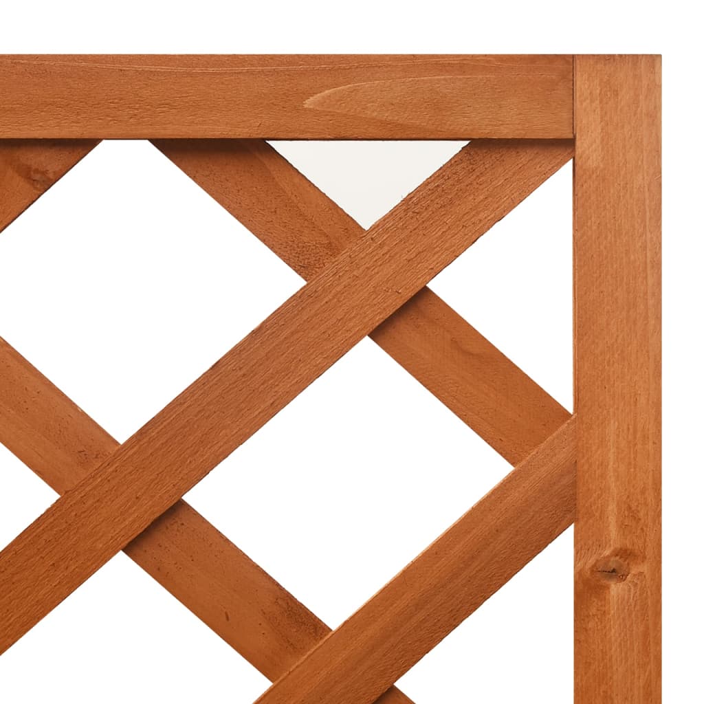Vidaxl Corner Garden Planter with Trellis, 40X40X150 Cm, Fir