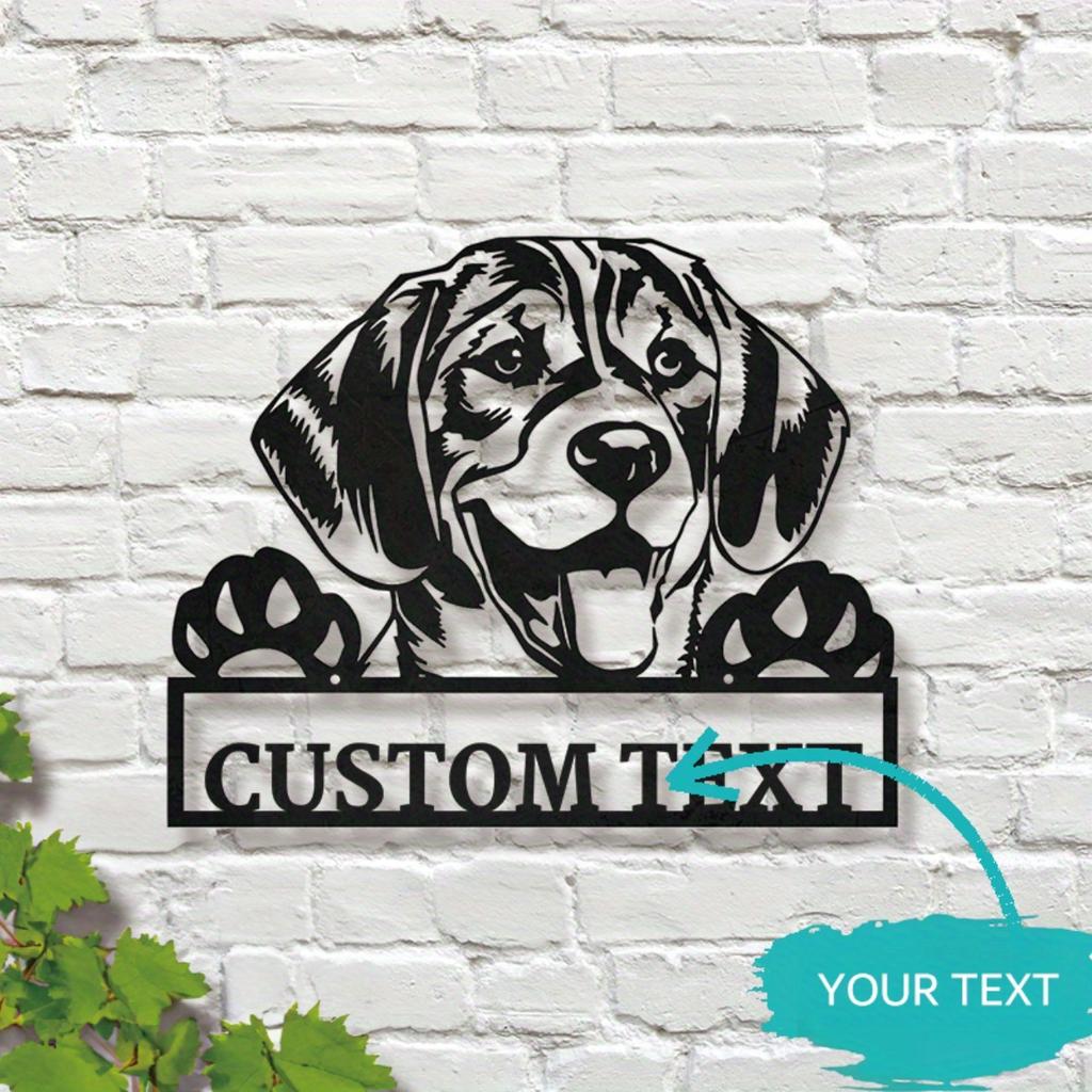 Personalized Beagle Dog Metal Wall Art, Gift for Dog Lover, Home Decor Sign