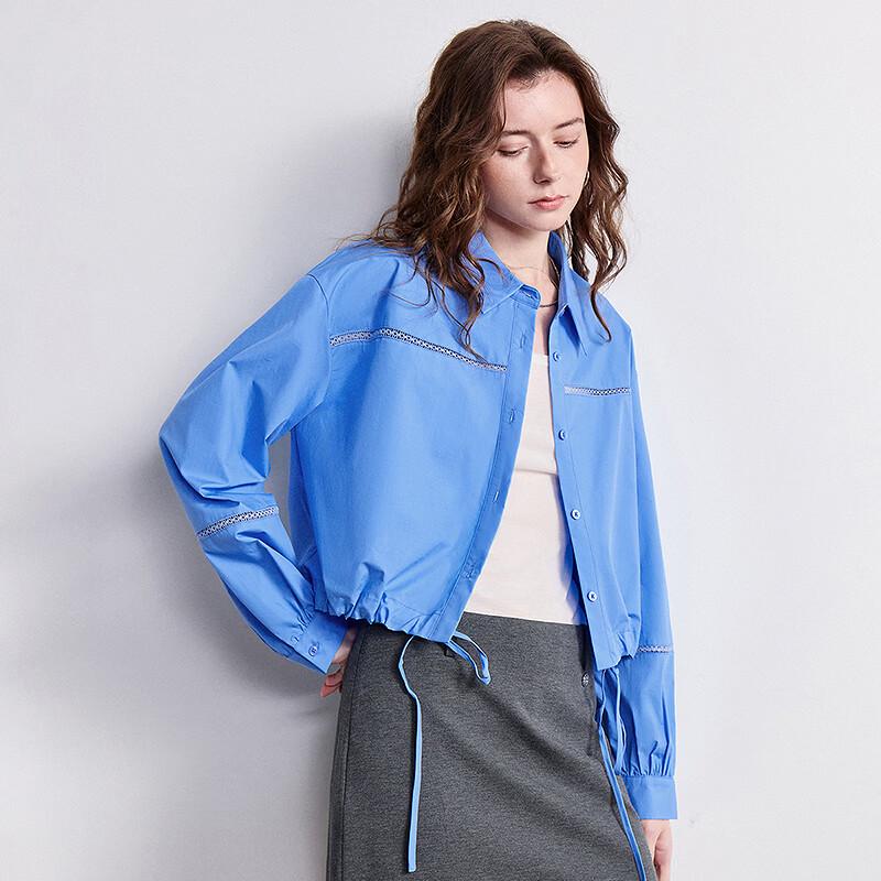 Chuyu Women's Hollow Lace Cotton Shirt