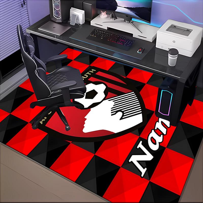 Custom Name AFC Football Crest Rug Game Carpet, Floor Mat for Bedroom Living Room Entryway Rug, Home Decor Idea Gift for Christmas Birthday