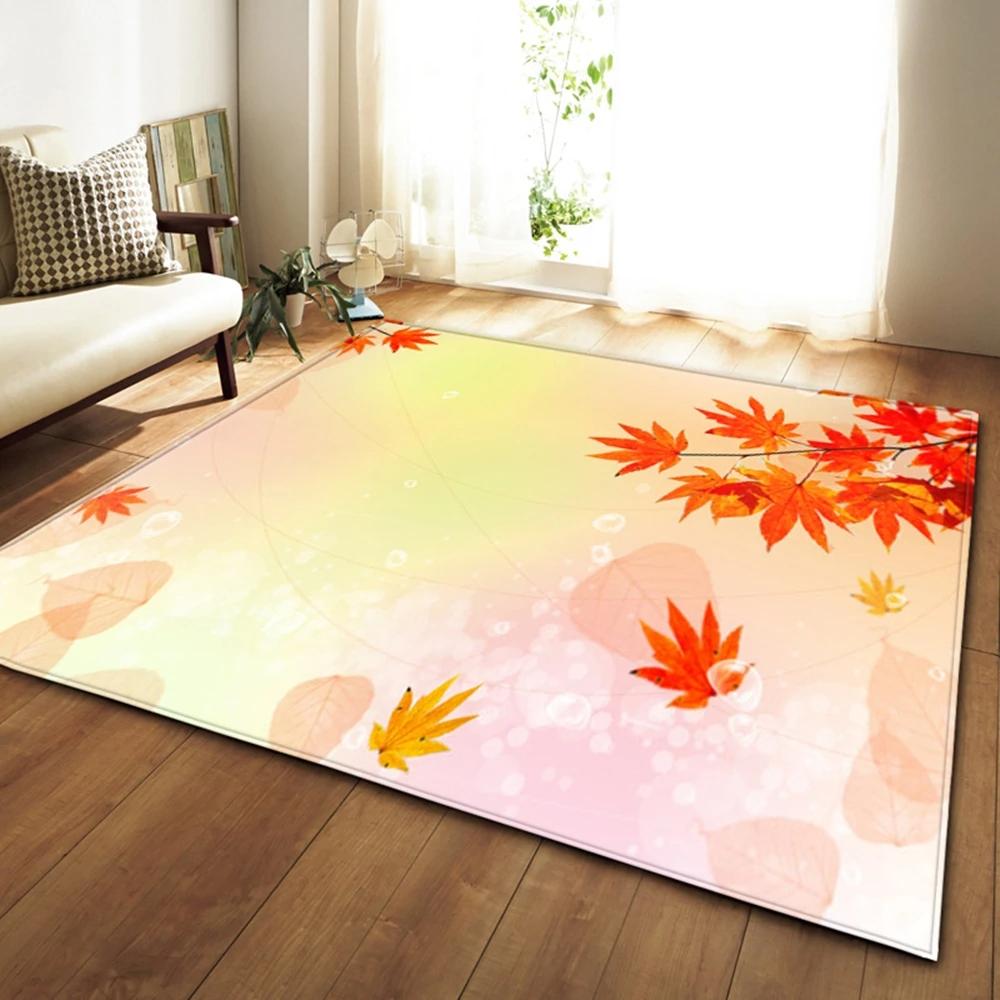 Maple Leaf Carpets for Living Room Bedroom Balcony Hallway Floor Mat Kids Room Bedside Modern Decoration Home Bathroom Carpet