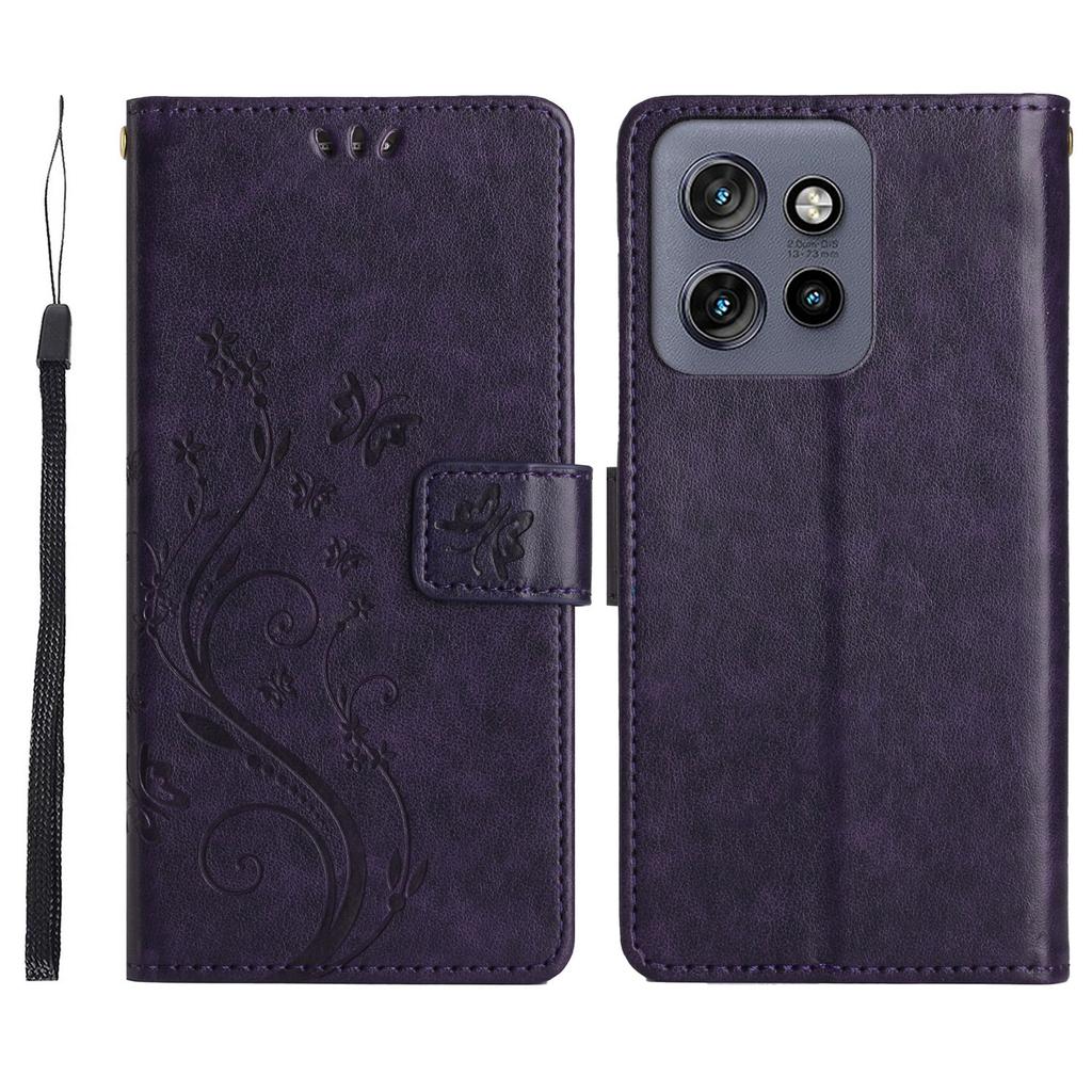 For Motorola Edge 50 Neo 5G/Moto S50 5G/Thinkphone 25 5G Case Pattern Imprint PU Leather Phone Wallet Cover with Strap