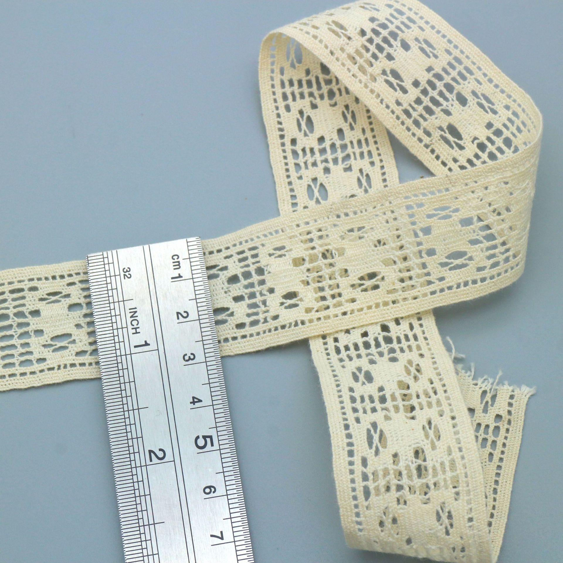 

Hollow Cotton Thread Lace Handmade Diy Decorative Lace Strap Clothing Clothes Tablecloth Curtains Fabric Material Lace Edge W24058