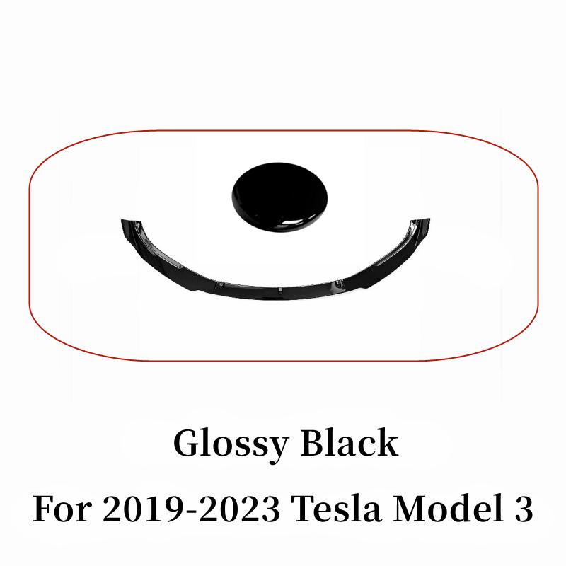 

Car Front Bumper Lip Chin Spoiler Splitter Diffuser Bodykit For 2019 20 21 22 23 Tesla Model 3 Tuning Accessories Part