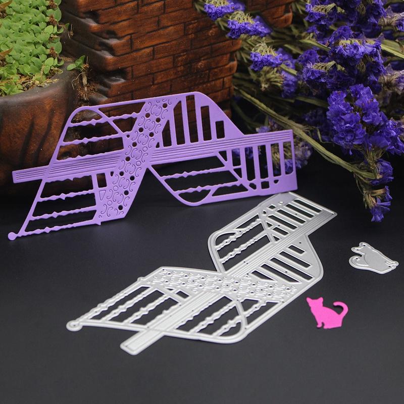 Spiral Stairs Cat Metal Cutting Dies Stencils for DIY Scrapbooking Christmas Party Card Decor Paper