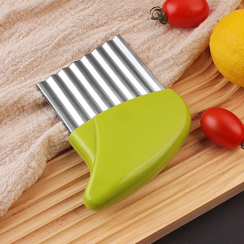 Stainless Steel Wavy Potato & French Fry Cutter: Multifunctional Kitchen Knife