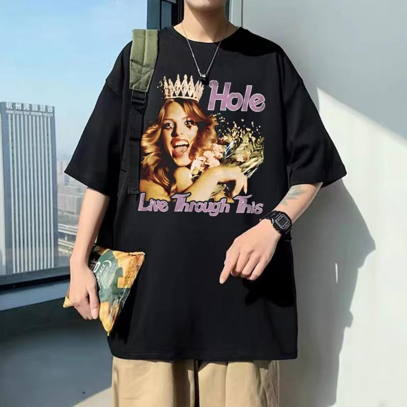 

Alternative Grunge Rock Band Hole Courtney Love Live Through This Album Graphic Tshirt Unisexs Casual Tshirt Unisex Oversized T Shirt S