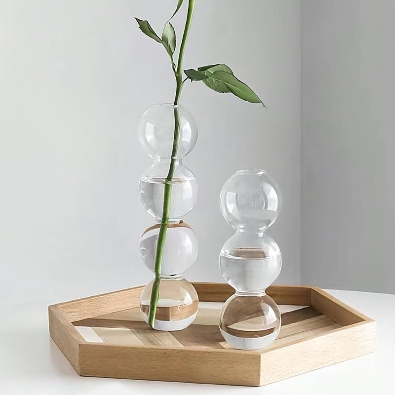 Clear Glass Bubble Hydroponic Vase Cute Style Unique Floral Vase Creative Globose Vase For Wedding Table Centerpieces Home Decor