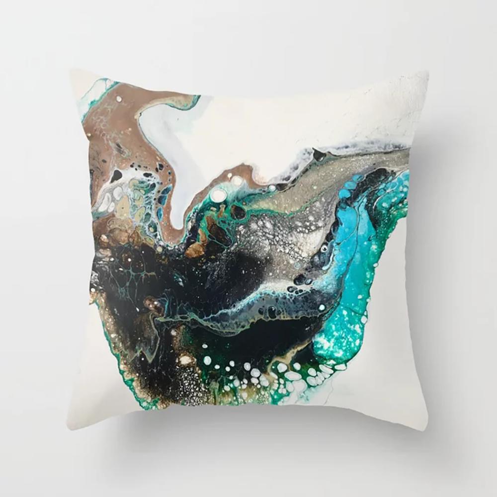 Messy Colored Printed Polyester Pillowcase Cushion Cover for Home Living Room Sofa Bedroom Decoration Pillowcase 45x45cm