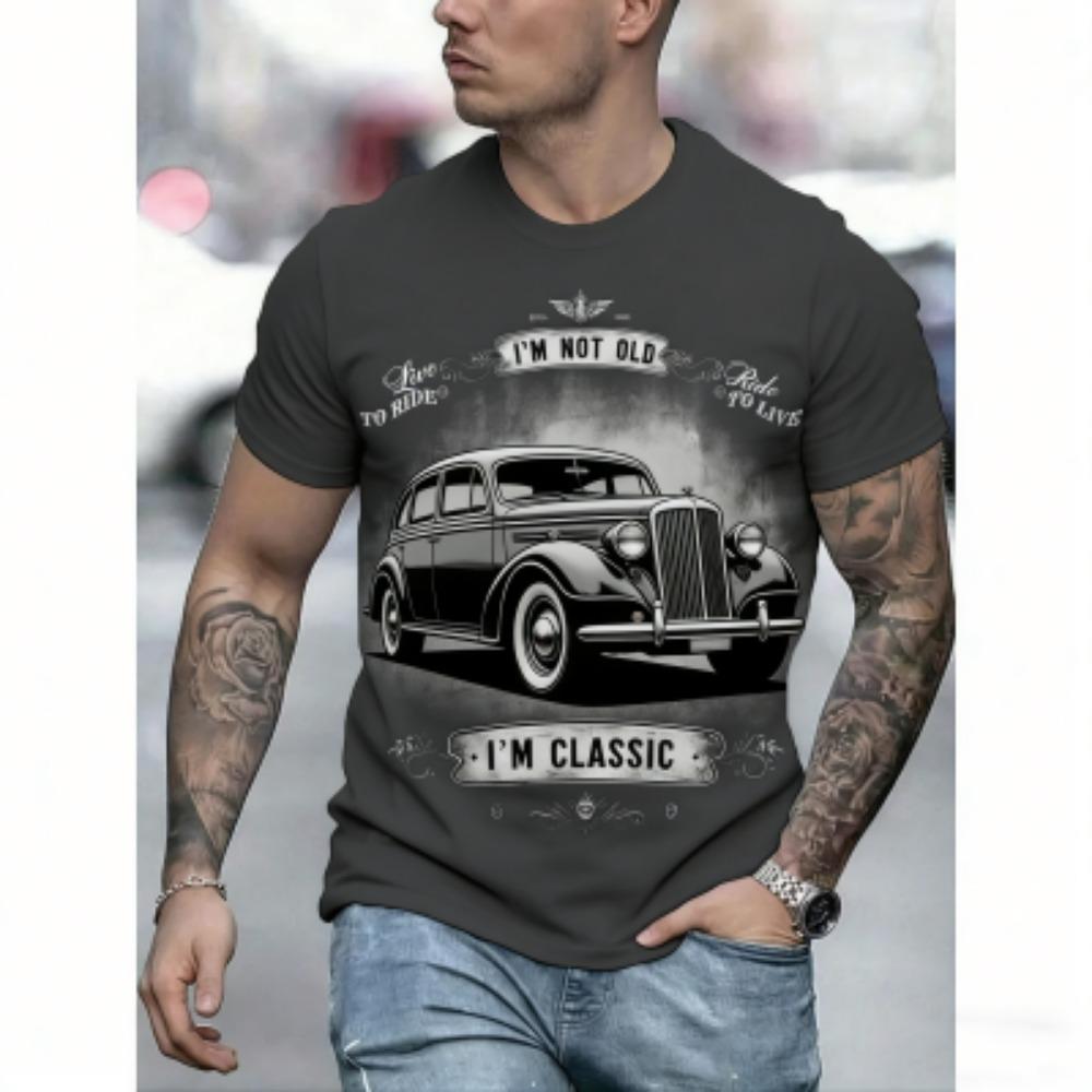 Fashion Europe America Summer Men's T-Shirt Motorcycle 3D Print Tees Top Loose Short Sleeve Streetwear Oversized Women T-shirt