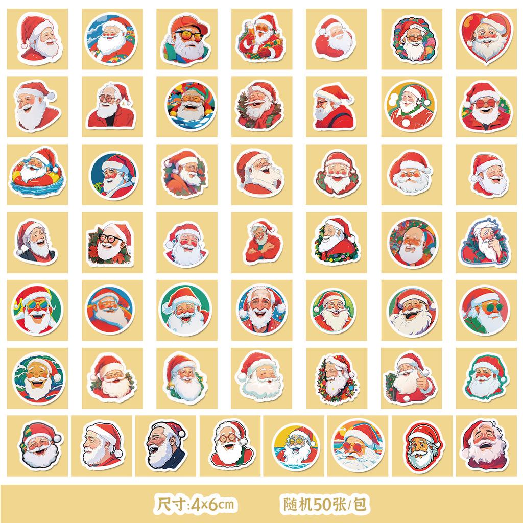 50/100 Nordic Style Christmas Graffiti Stickers Mobile Guitar Decoration Waterproof Stickers DIY Hand Account Stickers