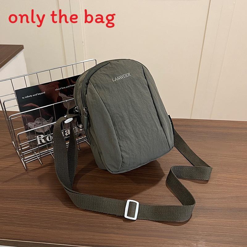 Bag Crossbody Simple With Solid Color And Letter Embroidery Design Daily For