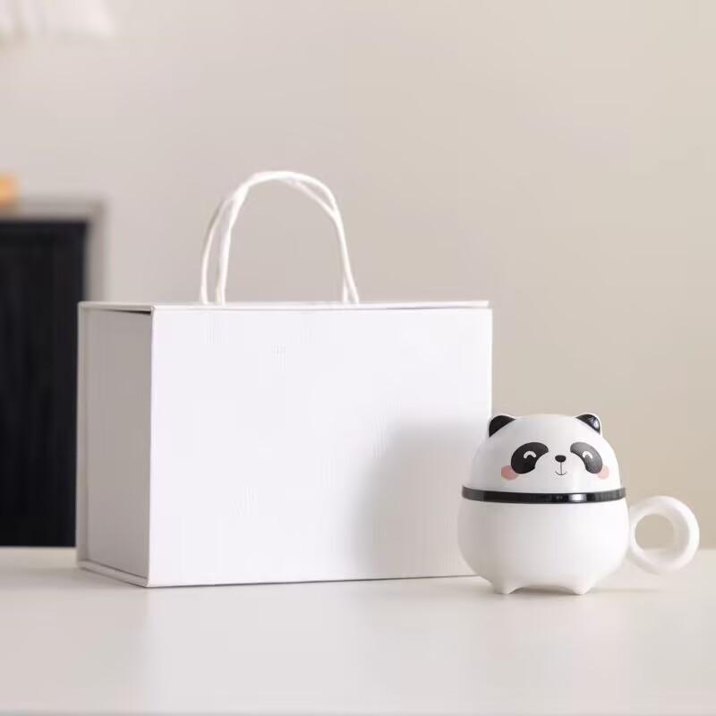 Guochao Panda Tea Cup Tea Separation Cup Ceramic Filter Water Cup With Lid Special Personal