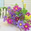 1 buquê com 28 cabeças de flores artificiais falsas, margarida, casa, cafeteria, decoração de casamento