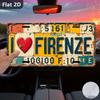 D Flat Pc Vintage Metal Sign Decorative Plaque  Statues (xcm) I Love Firenze Plate Italy Pieces Retro Metal Decor