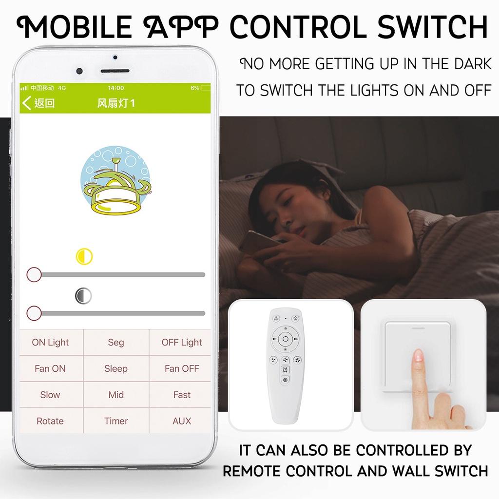 110/220v Bluetooth Music Speaker Light Ceiling fan dimmable cool/neutral/warm light Fan with light LED lamp App remote Control light