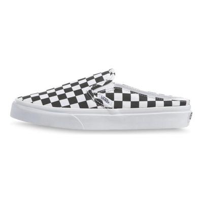 Klasyczne Wsuwane Kraciaste Unisex Białe/Czarne Vans VN0A4P3U5GU