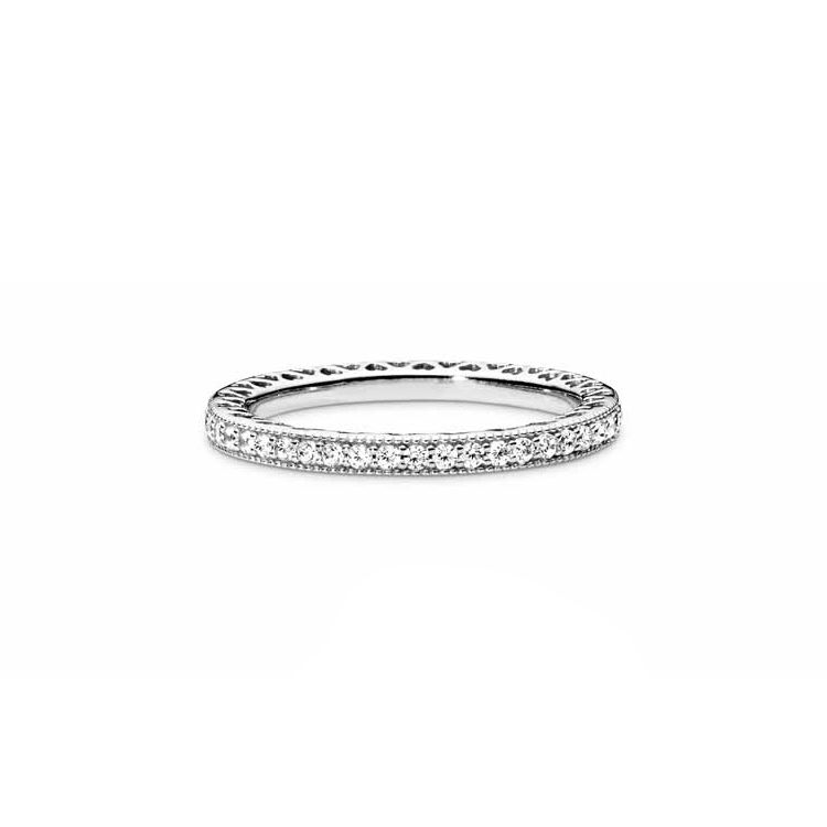 Pandora Brilliant Heart Shaped 925 Silver Ring Women rings 190963CZ Box,50