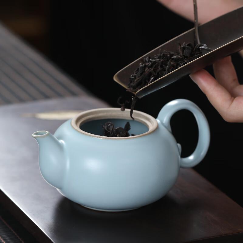 Ru Kiln Ceramic Gold Line Kung Fu Tea Set